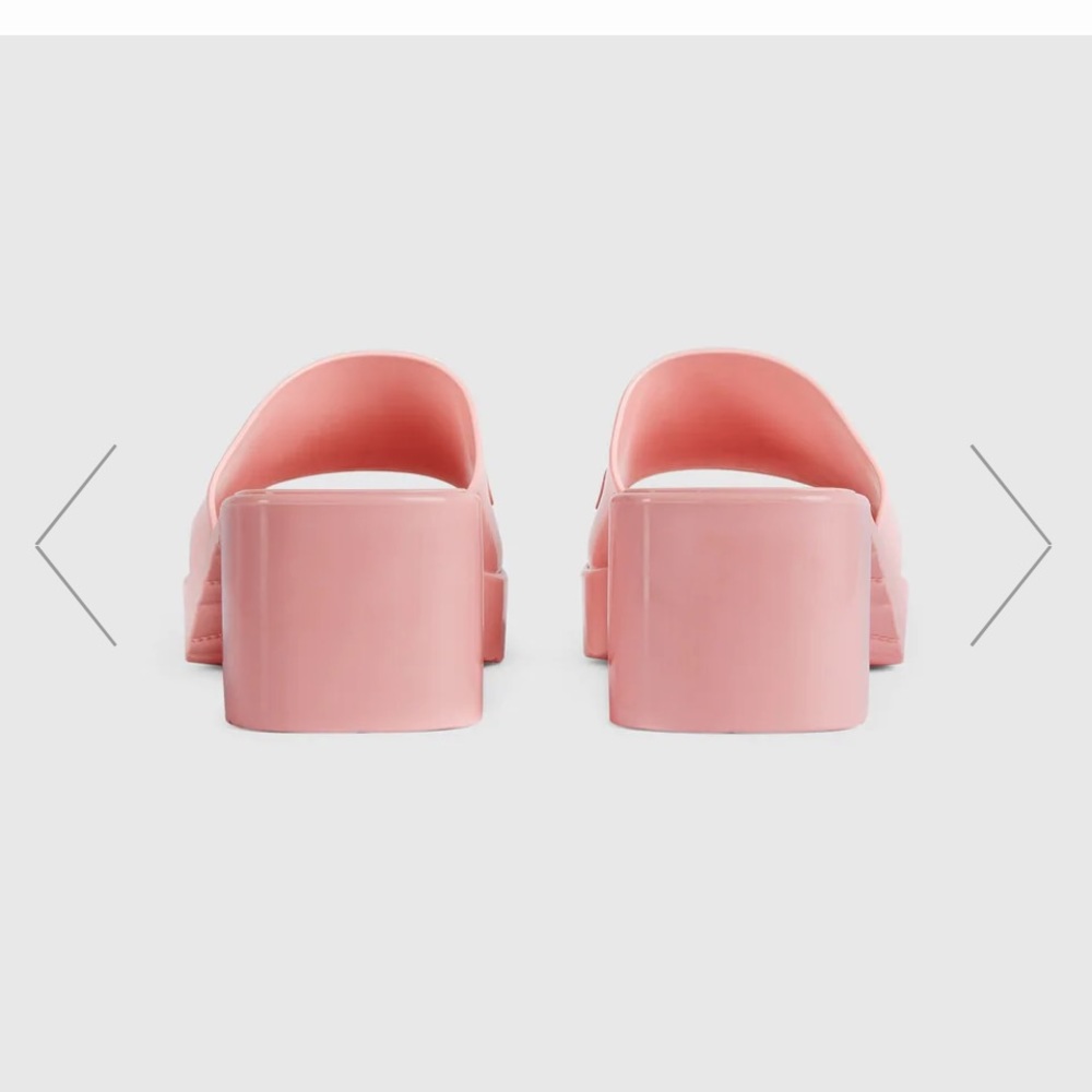 Pink Gucci Jelly Slides Gem